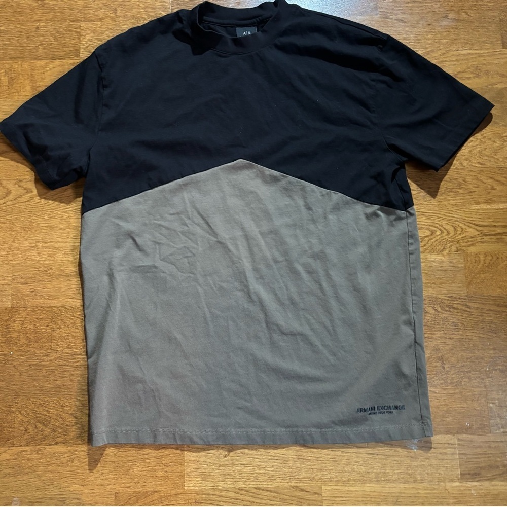 Armani Exchange Men’s Colorblock Logo Tee – Size M